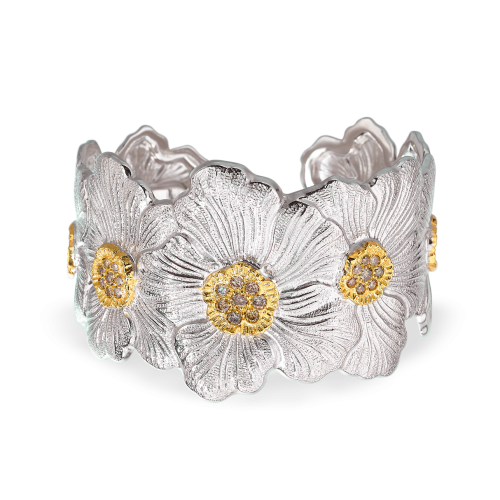 BLOSSOMS DIAMONDS 银质栀子花手镯
