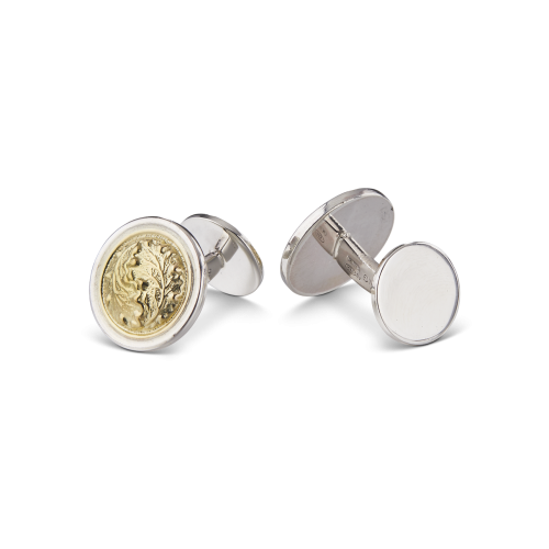 SILVER 银与金质袖扣