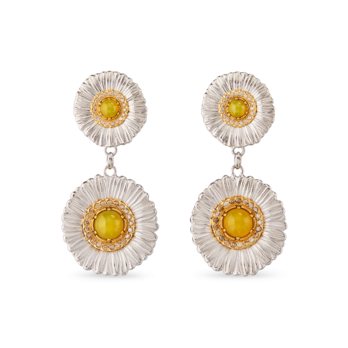 BLOSSOMS COLOR 银镶黄玛瑙耳坠