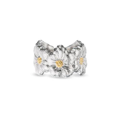 BLOSSOMS VERMEIL ETERNELLE 银质栀子花结婚戒指