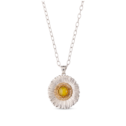 BLOSSOMS COLOR 银镶黄玛瑙吊坠