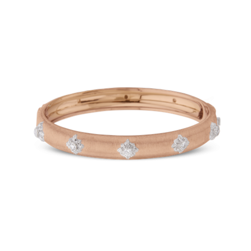 MACRI 玫瑰金和白金镶钻手镯