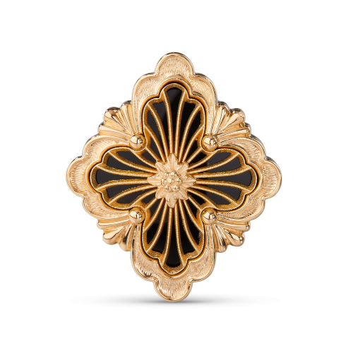 OPERA TULLE 黄金镶缟玛瑙胸针