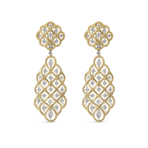 ÉTOILÉE 黄金和白金镶钻耳环