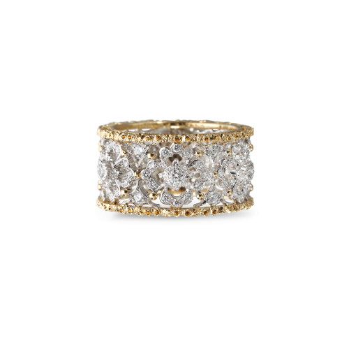 OPERA FULL PAVÉ ETERNELLE 白金和黄金镶钻戒指