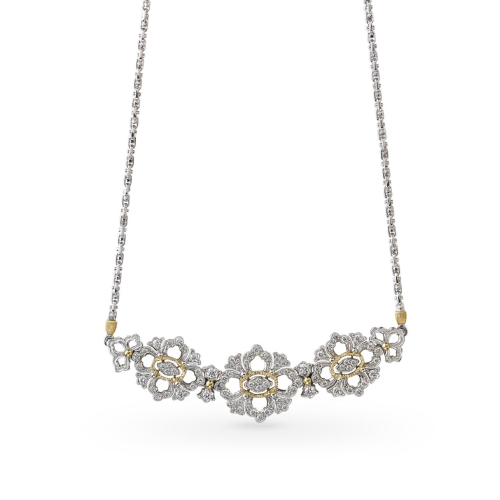 OPERA FULL PAVÉ 白金和黄金镶钻项链
