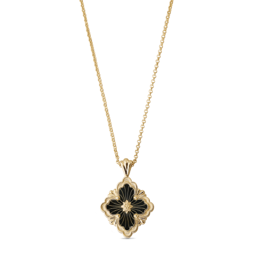 OPERA TULLE STONE 黄金镶缟玛瑙吊坠