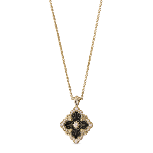 OPERA TULLE STONE 黄金镶缟玛瑙和钻石吊坠