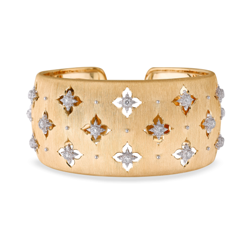 MACRI GIGLIO 黄金和白金镶钻手环式手镯