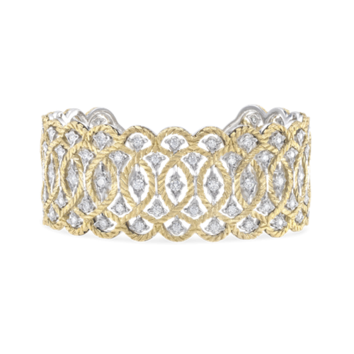 ÉTOILÉE 黄金和白金镶圆钻手镯