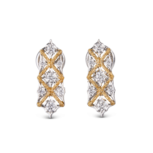 MOSAICO ETERNELLE白金和黄金镶钻耳环