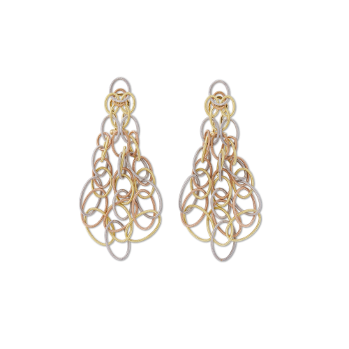 HAWAII 黄金、白金和玫瑰金耳坠