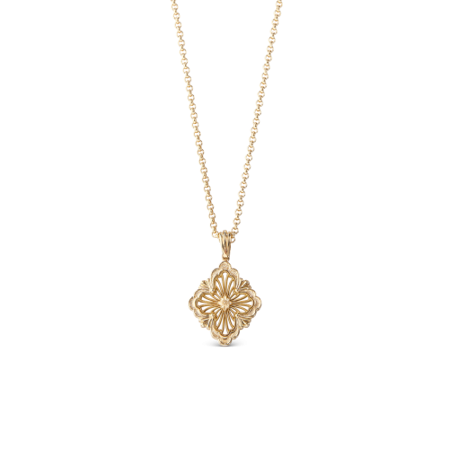 OPERA TULLE放射状珠罗纱纹饰黄金吊坠