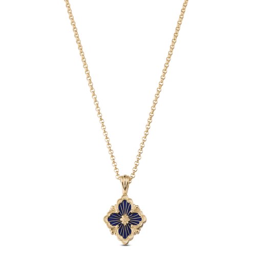 OPERA TULLE黄金镶蓝色珐琅吊坠