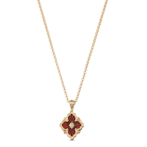 OPERA TULLE黄金镶红色珐琅吊坠