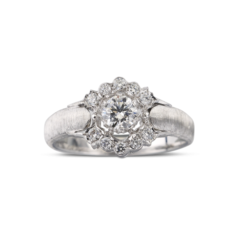 BRADAMANTE 白金镶圆钻戒指