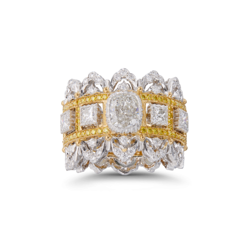 PREMIUM BAND黄金、白金和玫瑰金镶钻戒指