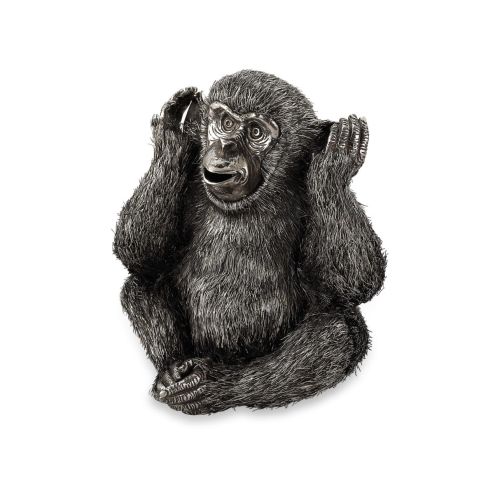 FURRY系列“非礼勿听”银质猴子