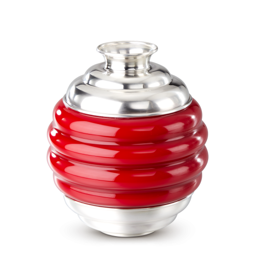 ROSSO MARAVIGLIA系列VENINI玻璃银质底座中号花瓶