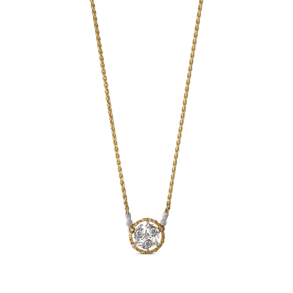 RAMAGE 黄金和白金镶圆钻吊坠