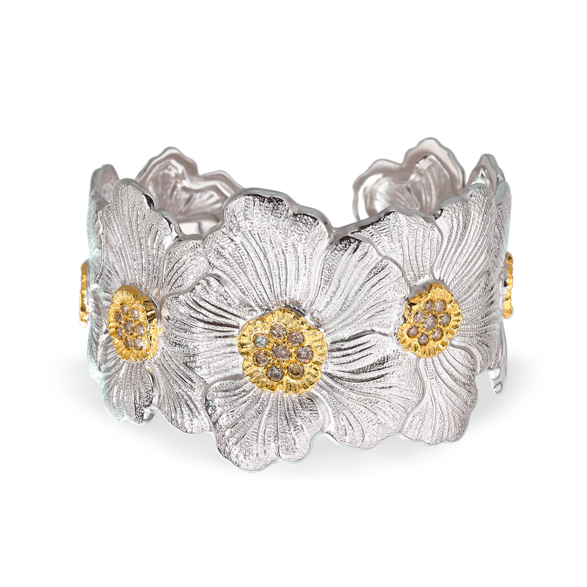 BLOSSOMS DIAMONDS 银质栀子花手镯