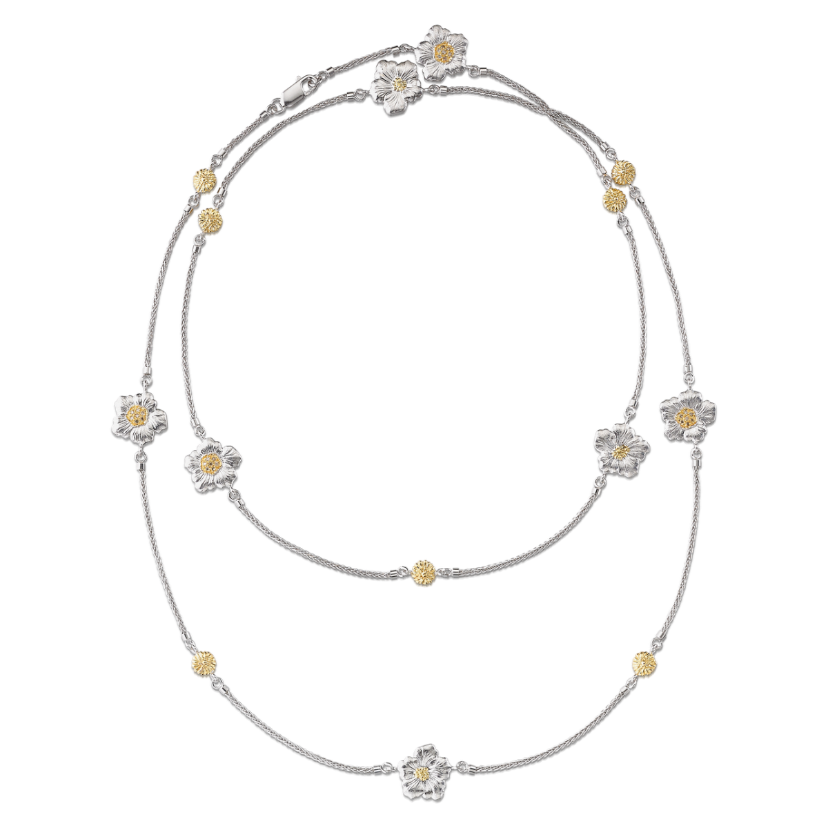 BLOSSOMS DIAMONDS 银质栀子花项链