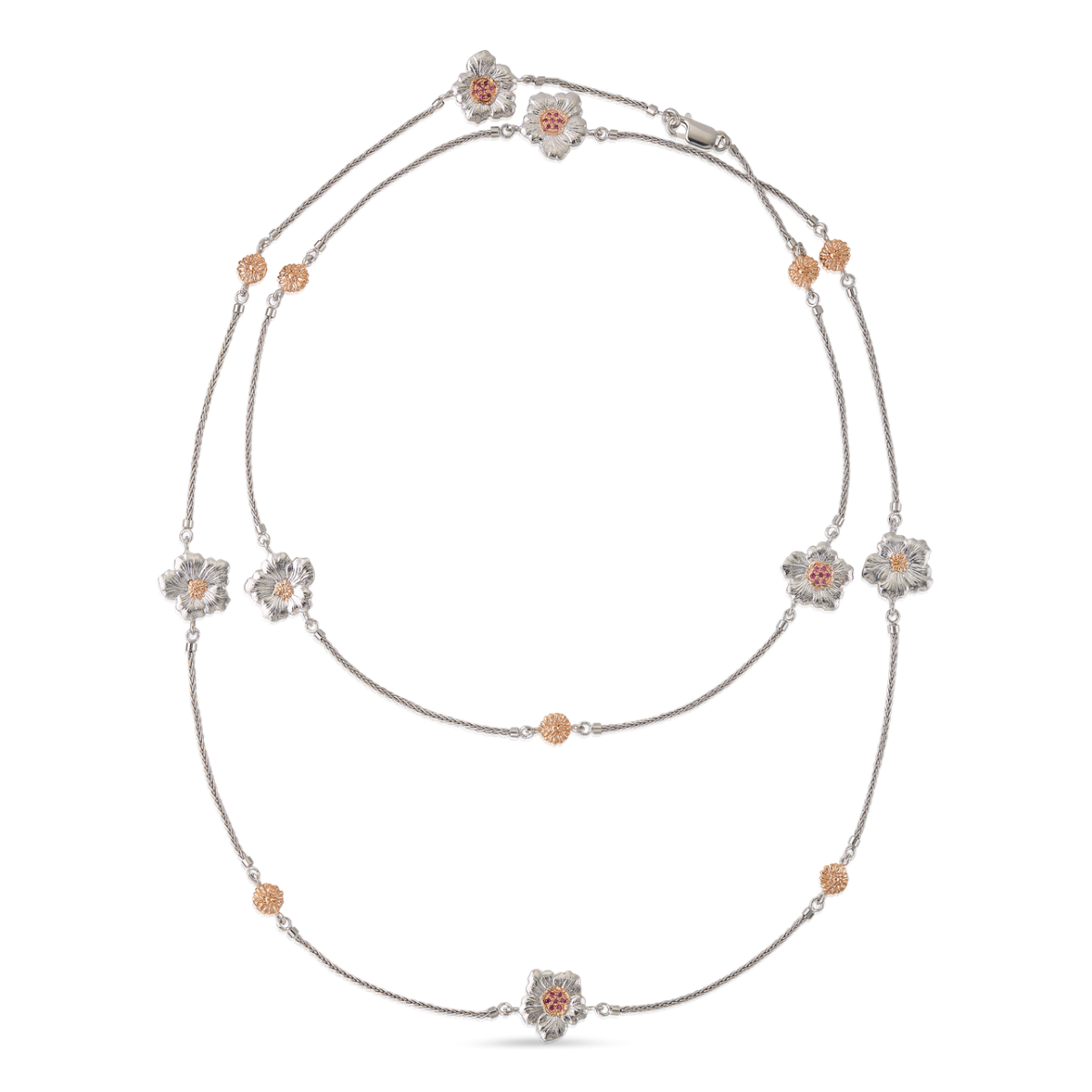 BLOSSOMS SAPPHIRES 银镶蓝宝石项链