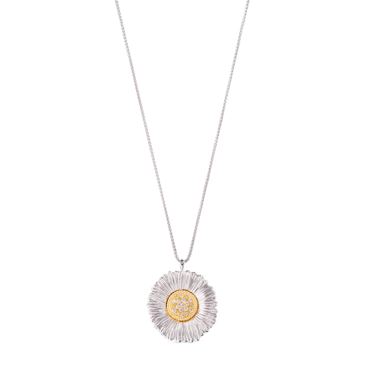 BLOSSOMS DIAMONDS AND GOLD 银与金质吊坠