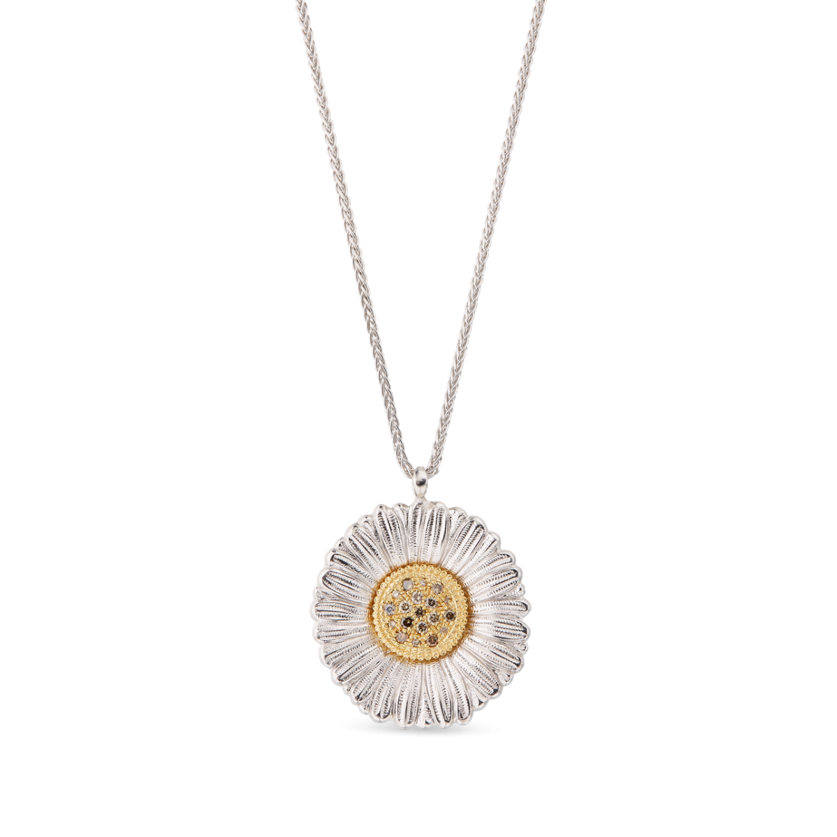 BLOSSOMS DIAMONDS 银镶钻雏菊吊坠