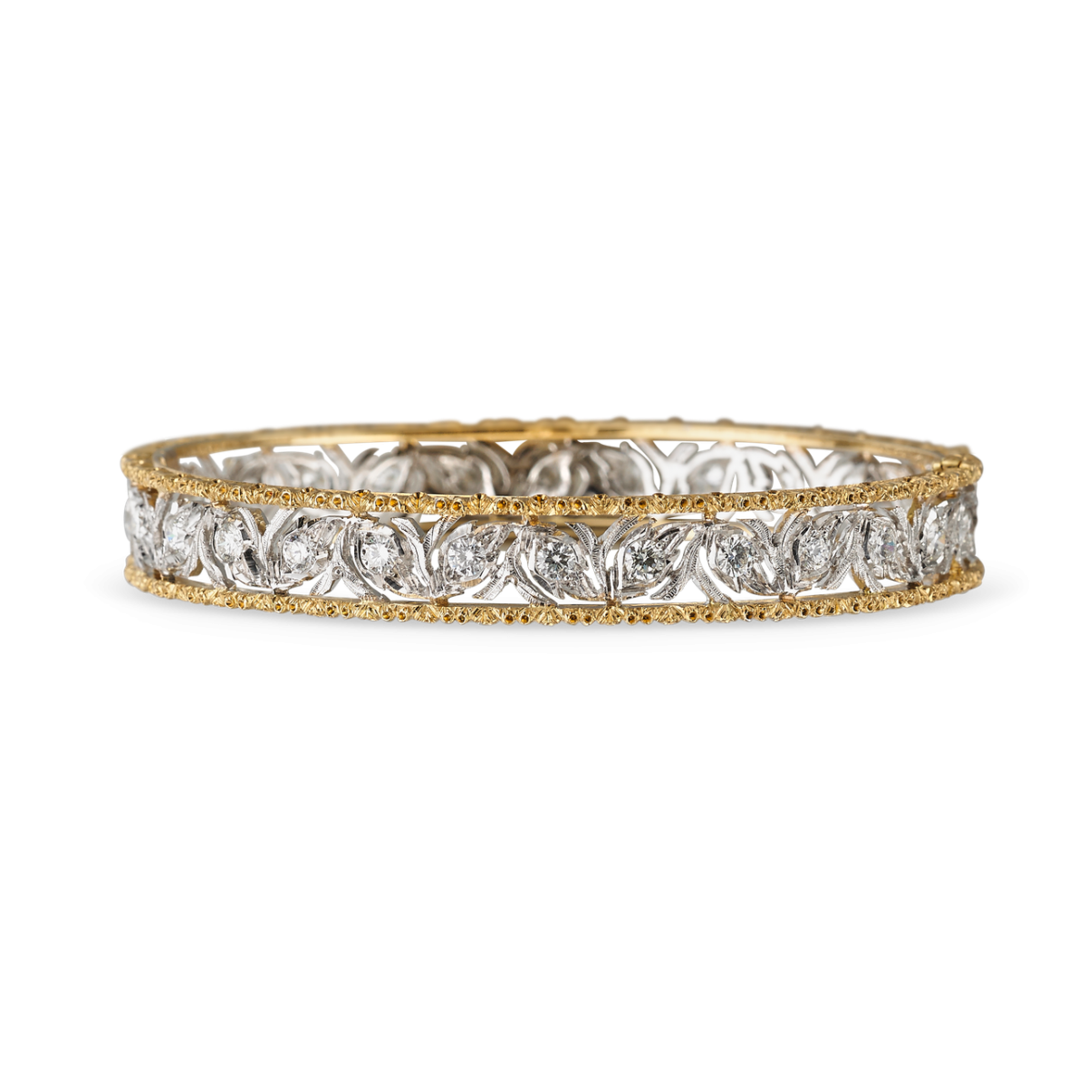 RAMAGE 白金和黄金镶钻手镯