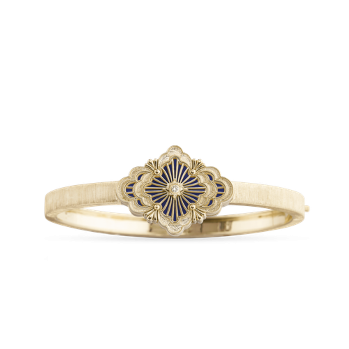 OPERA TULLE ENAMEL 黄金和蓝色珐琅手镯