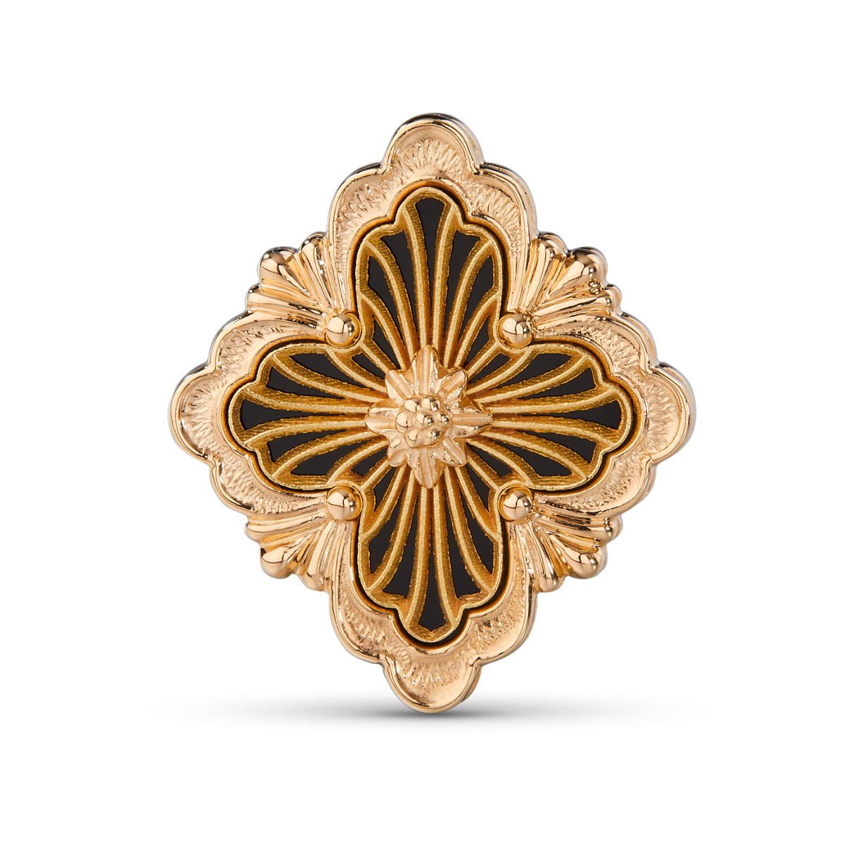 OPERA TULLE 黄金和缟玛瑙胸针