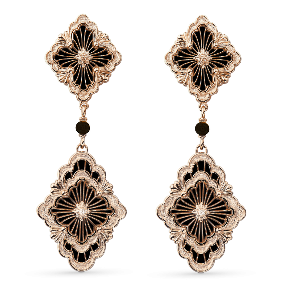 OPERA TULLE STONE 玫瑰金镶缟玛瑙吊坠