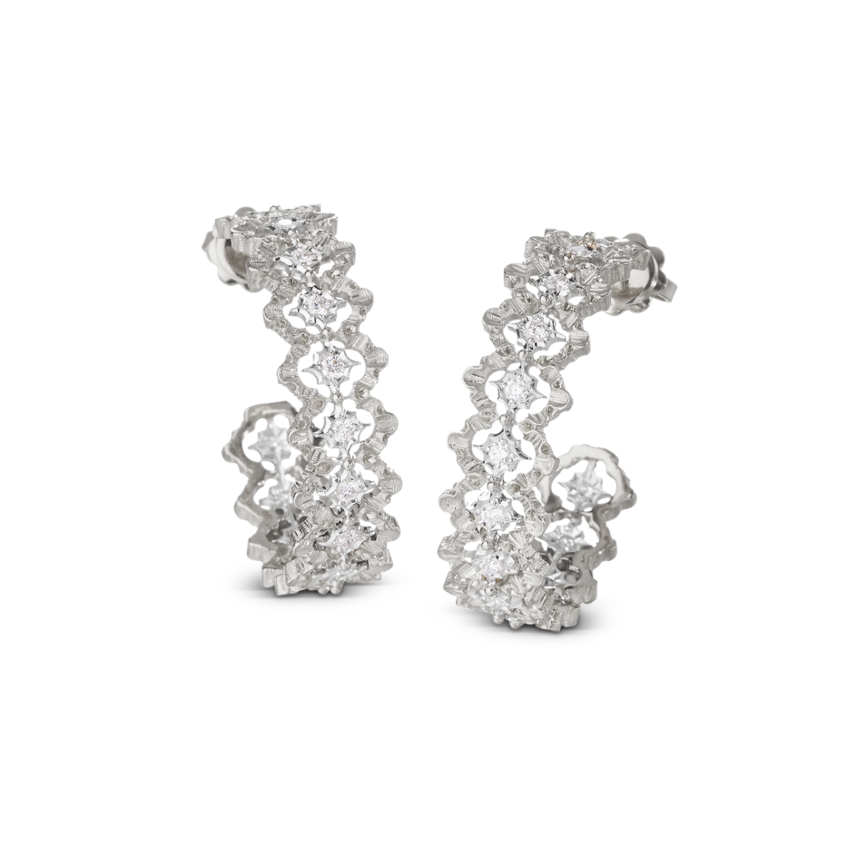 ROMBI白金镶钻耳环