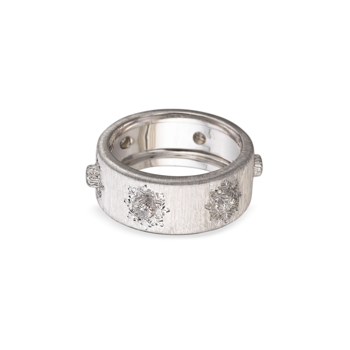 MACRI CLASSICA ETERNELLE 白金镶钻结婚戒指