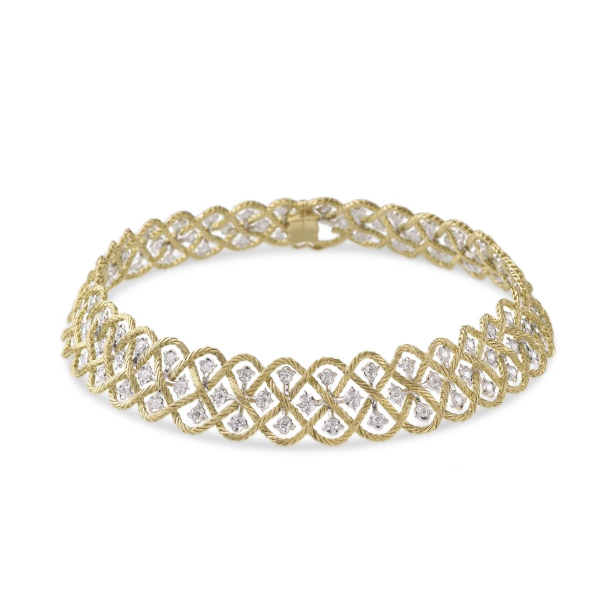 ÉTOILÉE 黄金和白金镶钻项链