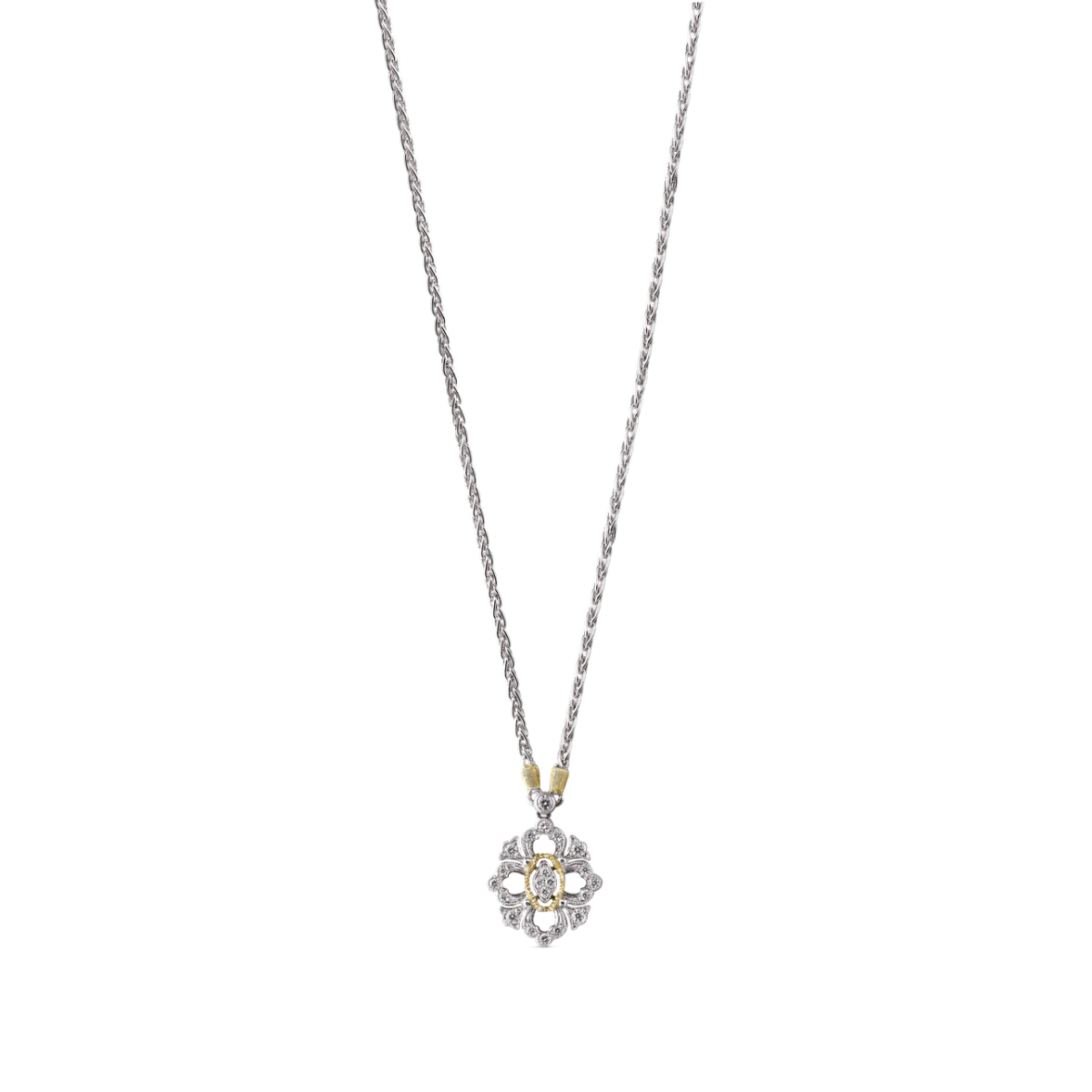 OPERA FULL PAVÉ 白金和黄金镶钻吊坠