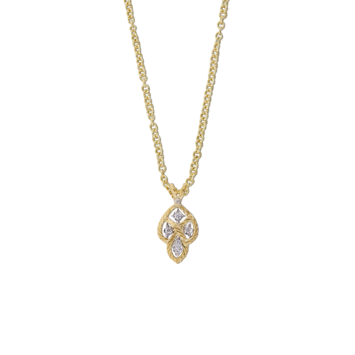 ÉTOILÉE MINI 黄白金镶钻吊坠