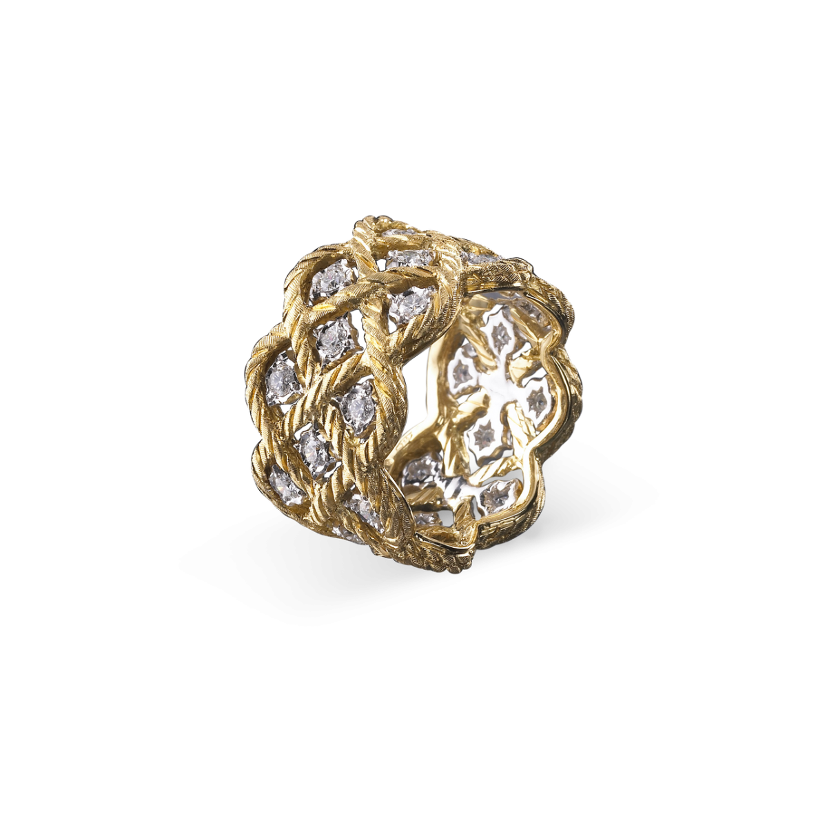 ÉTOILÉE MINI 黄白金镶钻戒指