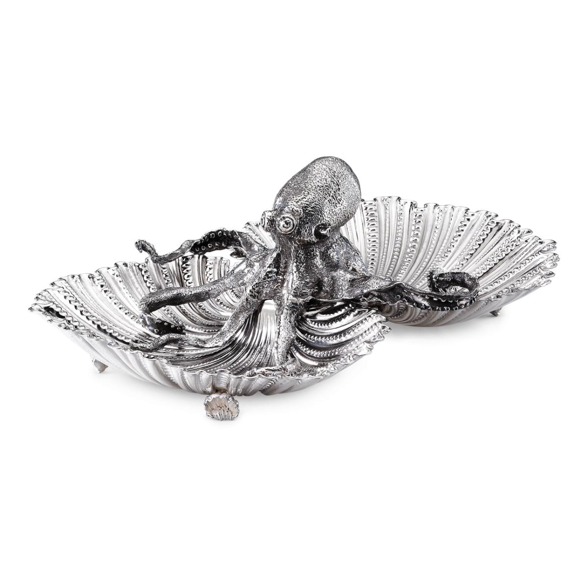 SEA 银质章鱼与贝壳餐桌中央摆饰