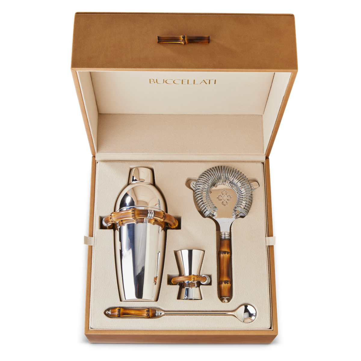 TAHITI系列银和竹制鸡尾调酒套装(4件装)